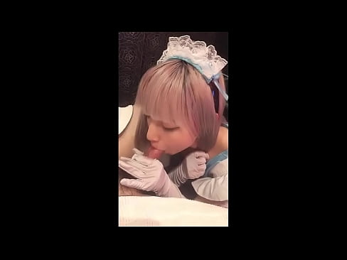 ❤️ 日本偶像[mayuka]，法国女仆装，第一部分，口交和用乳液打飞机 ❌ Quality sex❌❤